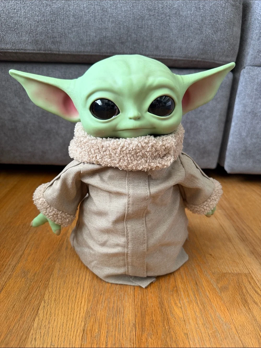 Star Wars Grogu Plush in Green with Tan Outfit and Porg